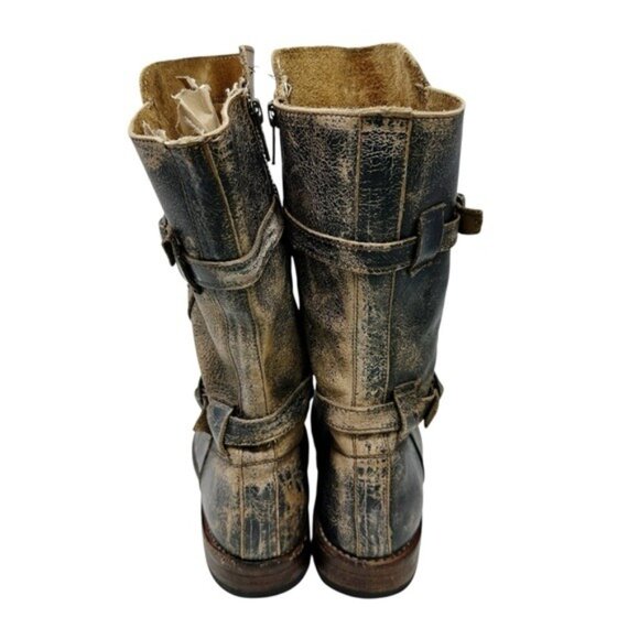 Bed Stu Sandover Mid Boots Women's 8.5 Rustic Antique Distressed Rugged Leather - Picture 6 of 14